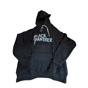 Hollister Cali x Marvel Black Panther Men's Small Black Oversized Fit Hoodie New